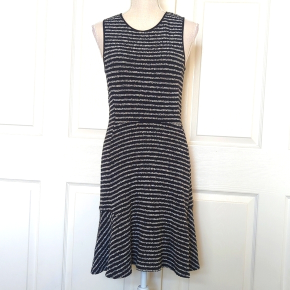 Theory Saks Fifth Avenue Women Jacquard Nikay Purposeful Stripe Dress - Picture 3 of 8